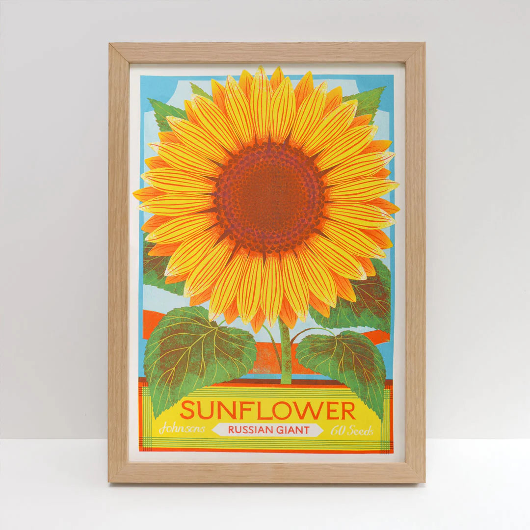 Sunflower - A3 Risograph Print, $28.62