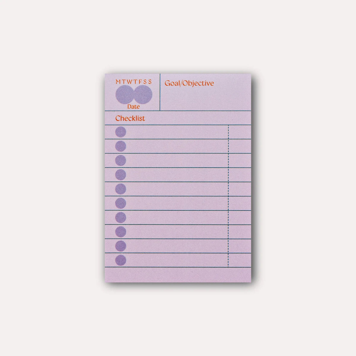 The Completist Ginger Goal Checklist Sticky Notes