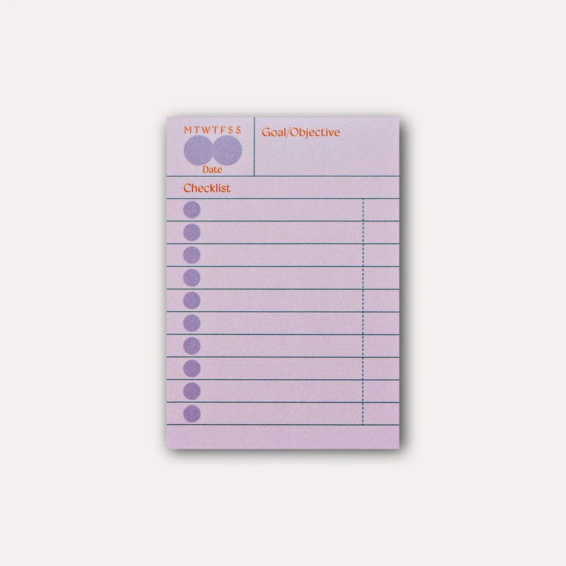The Completist Ginger Goal Checklist Sticky Notes