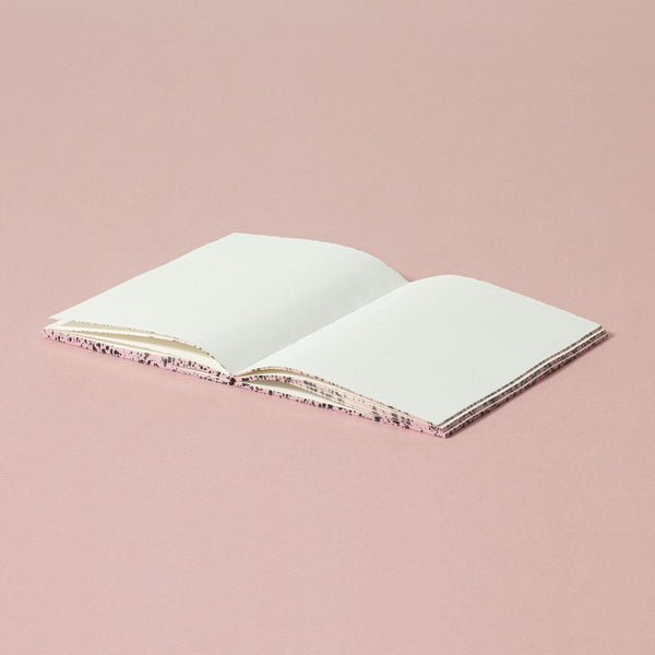 Labobratori Spray Splash Pale Pink Soft Cover A6 Plain Notebook