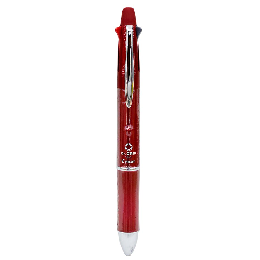 Pilot Dr Grip 4+1 (0.5mm Sharp) Multi-Function Ballpoint Pen Red