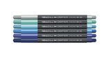 Caran d'Ache Fibralo Brush Pens - Set of 6 - Marine