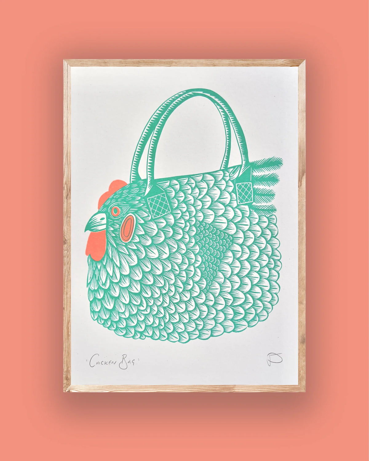 "Chicken Bag" A4 Art Print