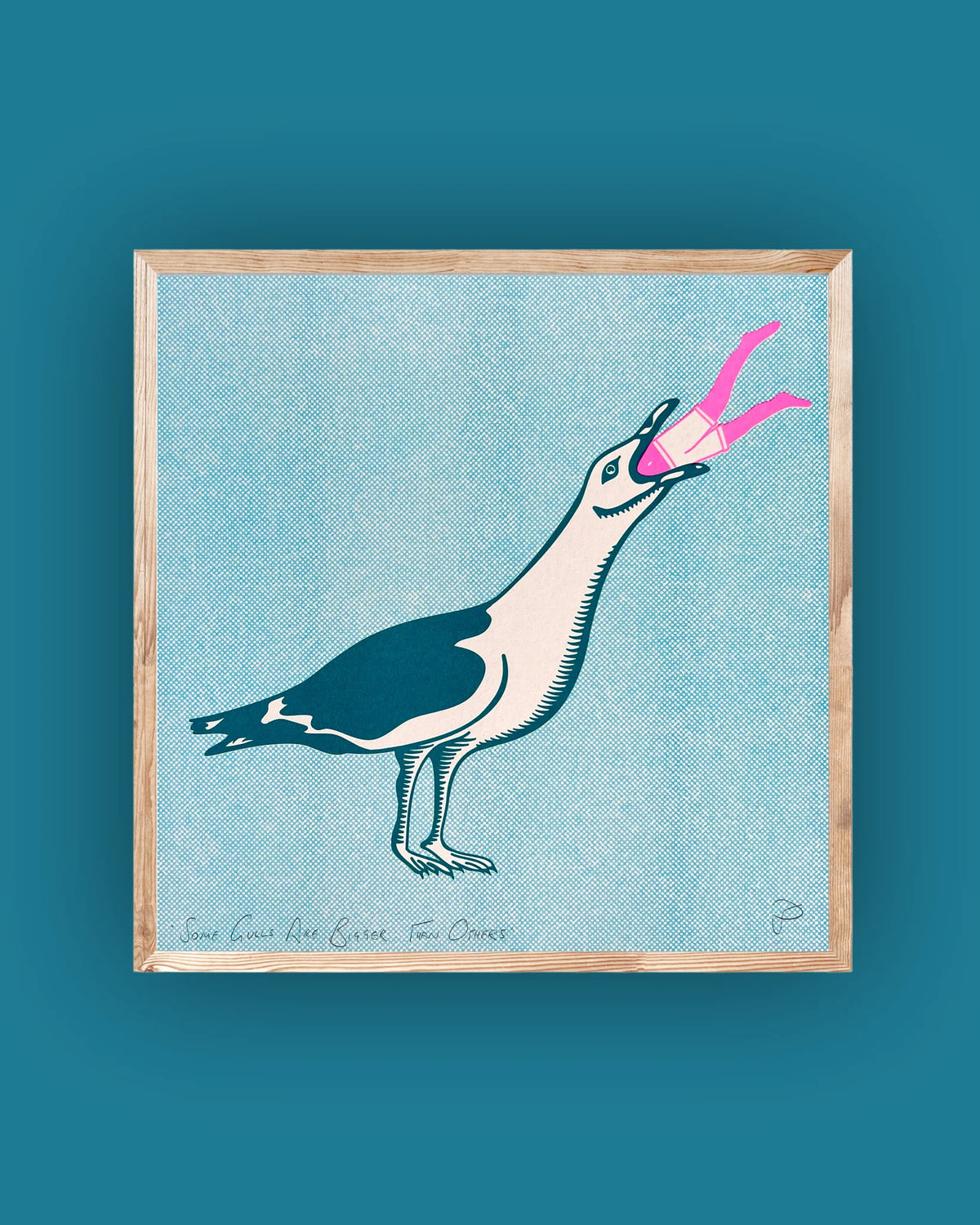 "Some Gulls Are Bigger Than Others" 30x30cm Art Print