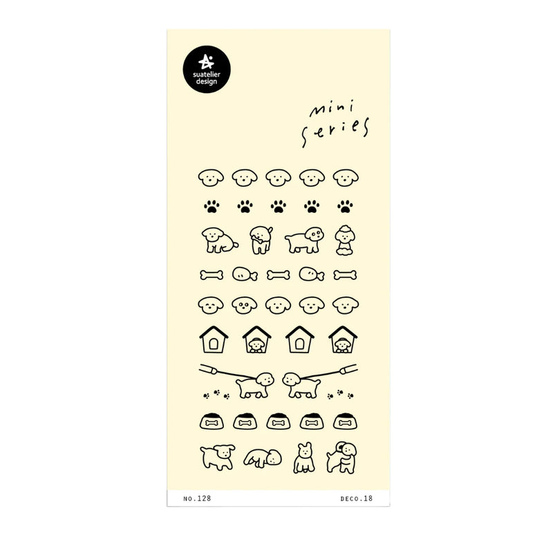 Suatelier Mini Stickers no.128 Deco.18 Dogs