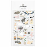 Suatelier Cat Stickers no.1093 Meow