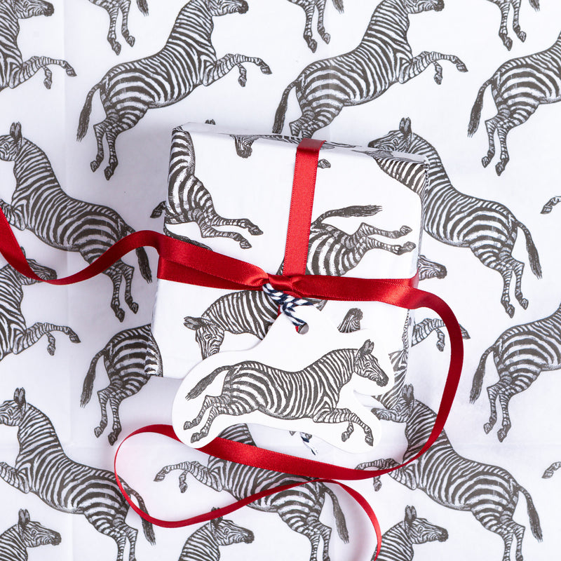 Archivist Zebras Illustrated Tissue Paper