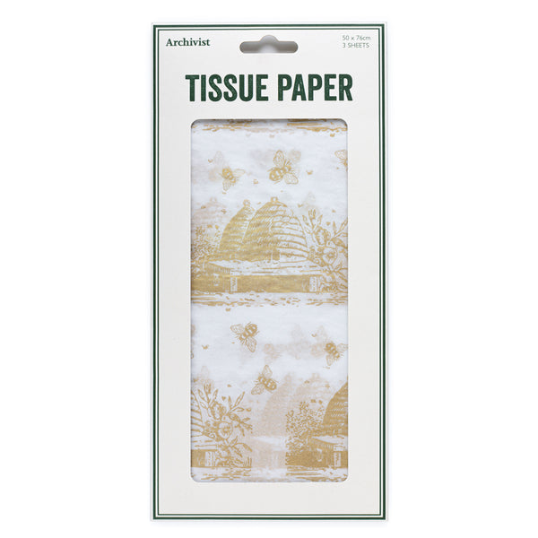 Archivist Beehives Illustrated Tissue Paper