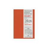 TRAVELER'S Notebook Passport Refill: 2026 Monthly Diary