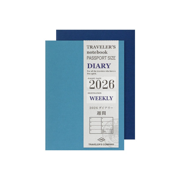 TRAVELER'S Notebook Passport Refill: 2026 Weekly Diary