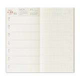 TRAVELER'S Notebook Diary Regular 2026 Weekly Second Half