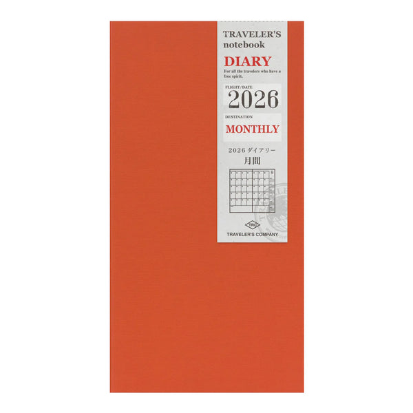 TRAVELER'S Notebook Regular Refill: 2026 Monthly Diary