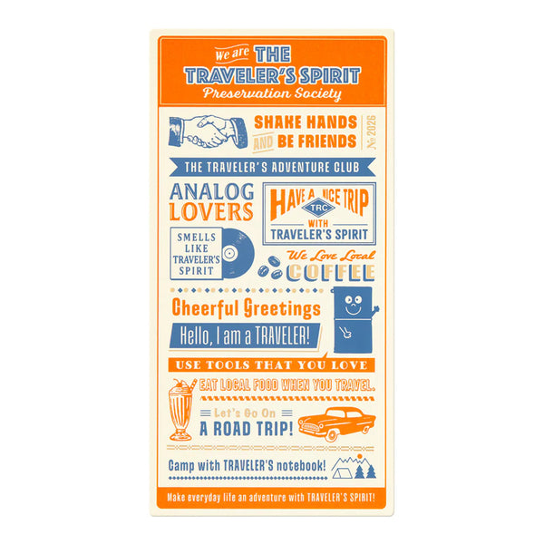 TRAVELER'S Notebook Refill: 2026 Traveler's Spirit Pencil Board
