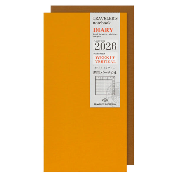 TRAVELER'S Notebook Regular Refill: 2026 Weekly Vertical Diary