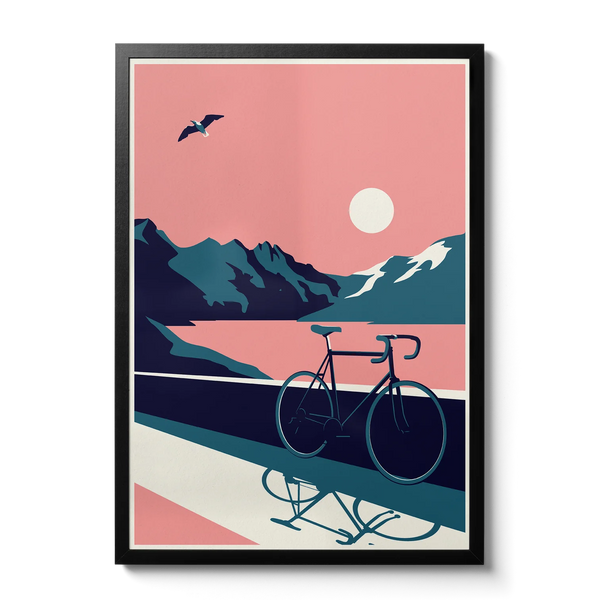 Summertime Travel Bike A3 Art Print