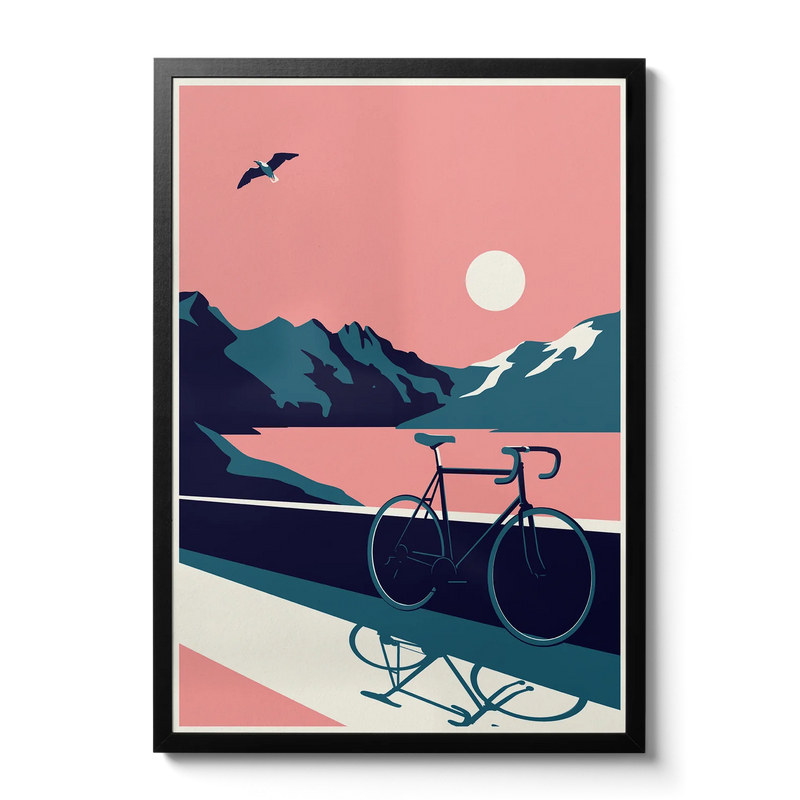 Summertime Travel Bike A3 Art Print