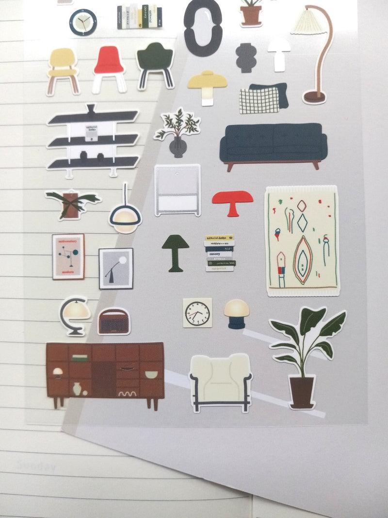 Suatelier Furniture Stickers no.1131 Mid-Century Modern