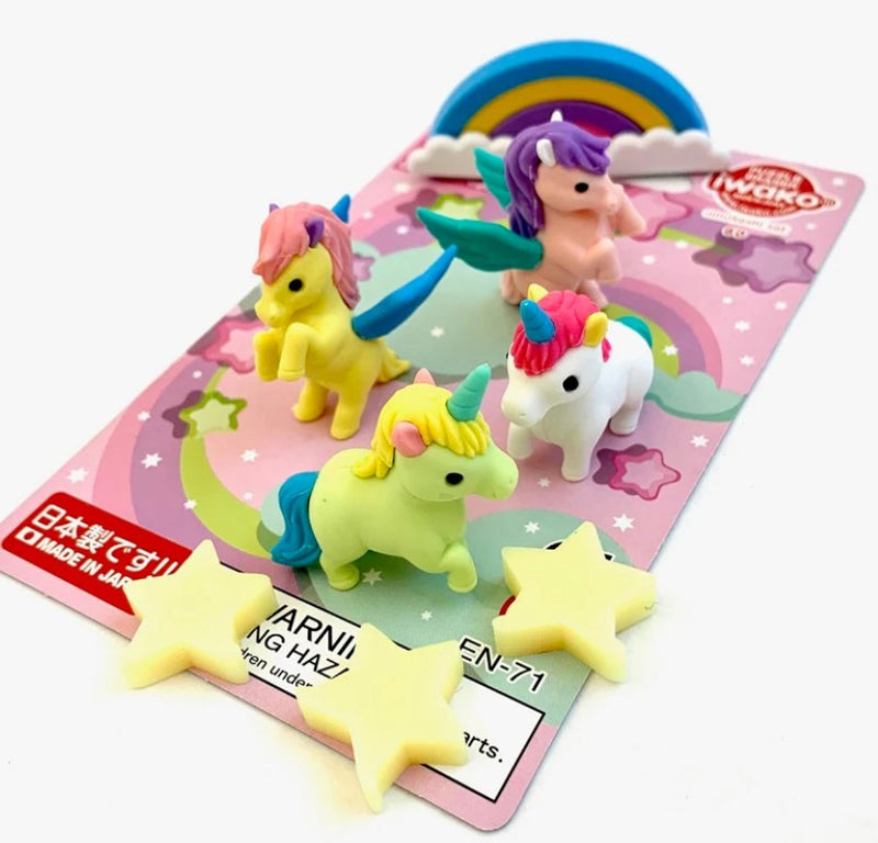 Iwako Puzzle Erasers - Unicorns Set