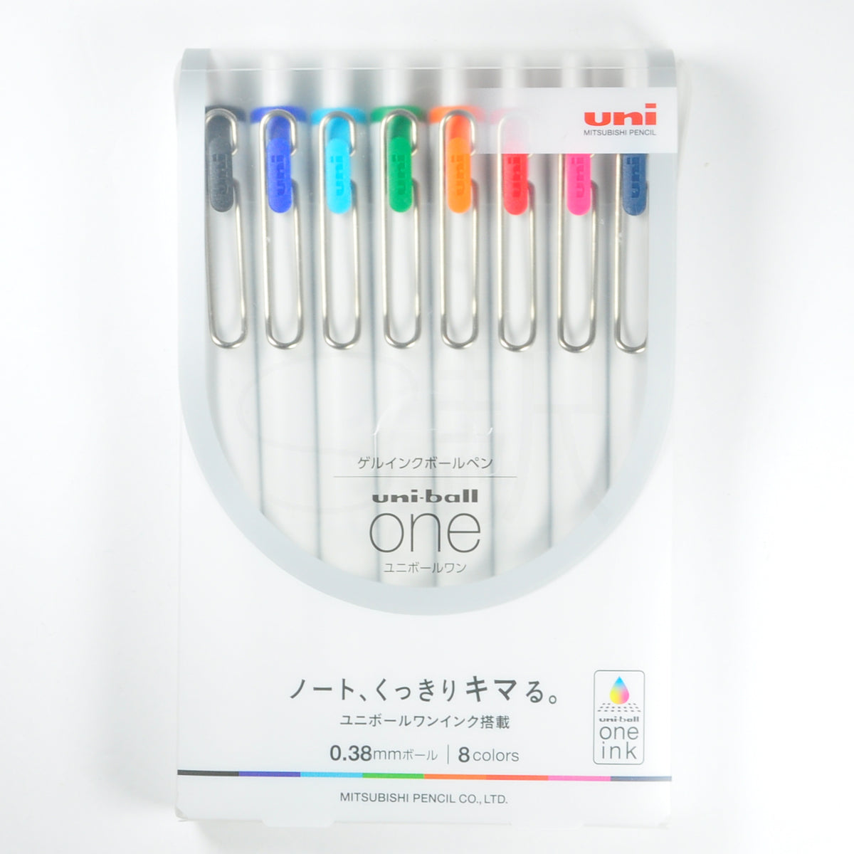 Uniball One 0.38mm Gel Ink 8 Color Set