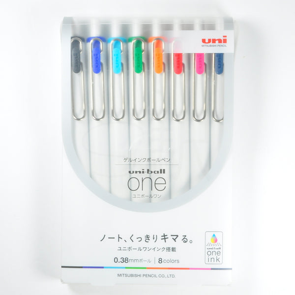Uniball One 0.38mm Gel Ink 8 Color Set