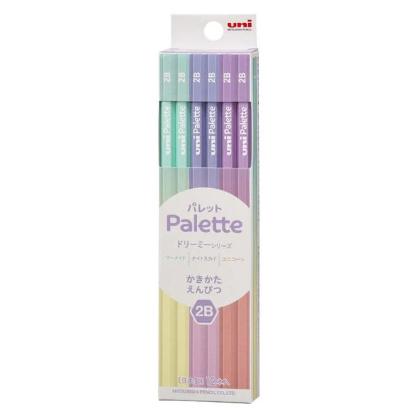 Uni Palette Pencils 2B -  Box of 12 - Dream