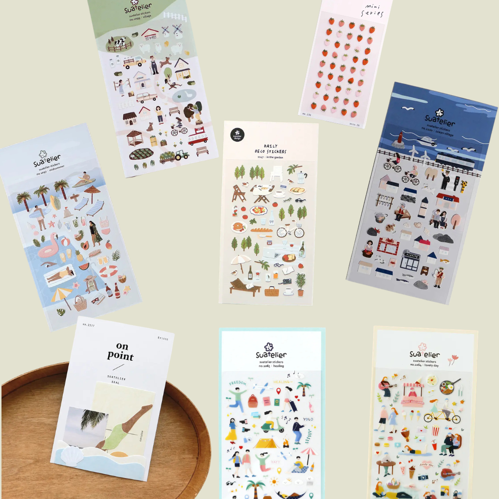 Hunter Paper Co - Suatelier Summer Stickers - Pack of 8