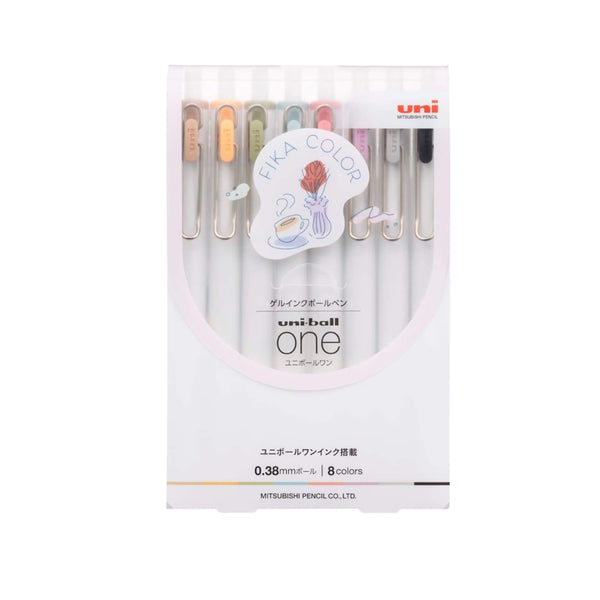Uniball One 0.38mm Fika Color 8 Colour Set
