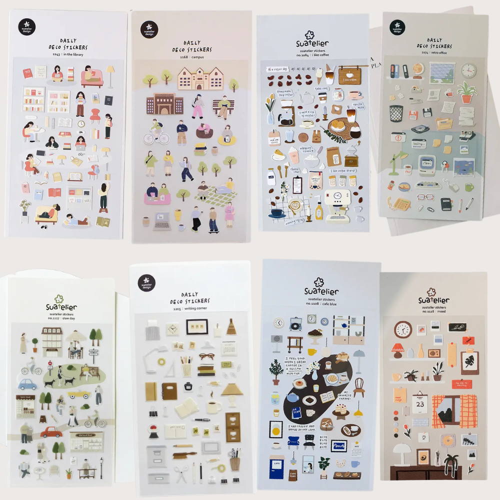 Hunter Paper Co - Suatelier Back-to-School Stickers - Pack of 8