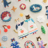 Hyogensha - Cozyca Stickers - Cats & Buttons