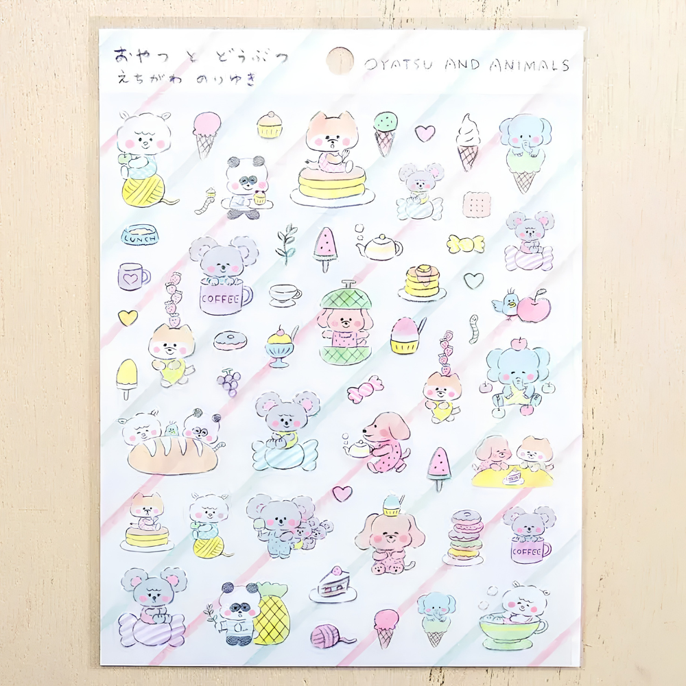 Hyogensha - Cozyca Stickers - Snack & Animals