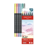 Caran d'Ache Fibralo Brush Pens - Set of 6 - Pastel