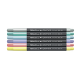 Caran d'Ache Fibralo Brush Pens - Set of 6 - Pastel