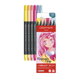 Caran d'Ache Fibralo Brush Pens - Set of 6 - Manga
