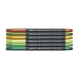 Caran d'Ache Fibralo Brush Pens - Set of 6 - Botanic