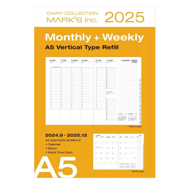 Mark's 2024/25 A5 Mid Year Academic Diary Refill