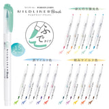 Zebra Mildliner Brush Twin-Tip Pens