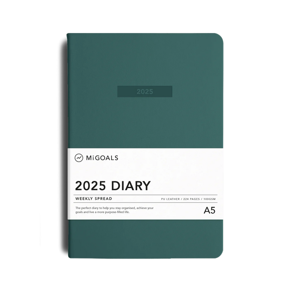 MiGoals 2025 A5 Weekly Spread Diary