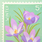 Crocus Stamp - A5 Risograph Print