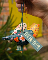 East End Press Teal Bird Bauble