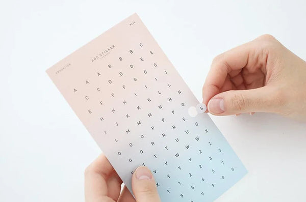 Livework Alphabet Stickers Blue Gradation