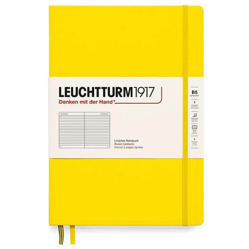 Leuchtturm 1917 B5 Hardcover Notebook Ruled Various Colours