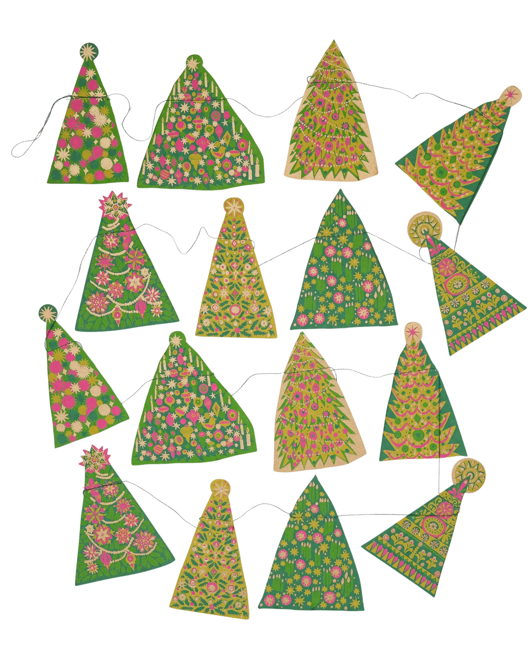 East End Press Midcentury Trees 3m Sewn Garland
