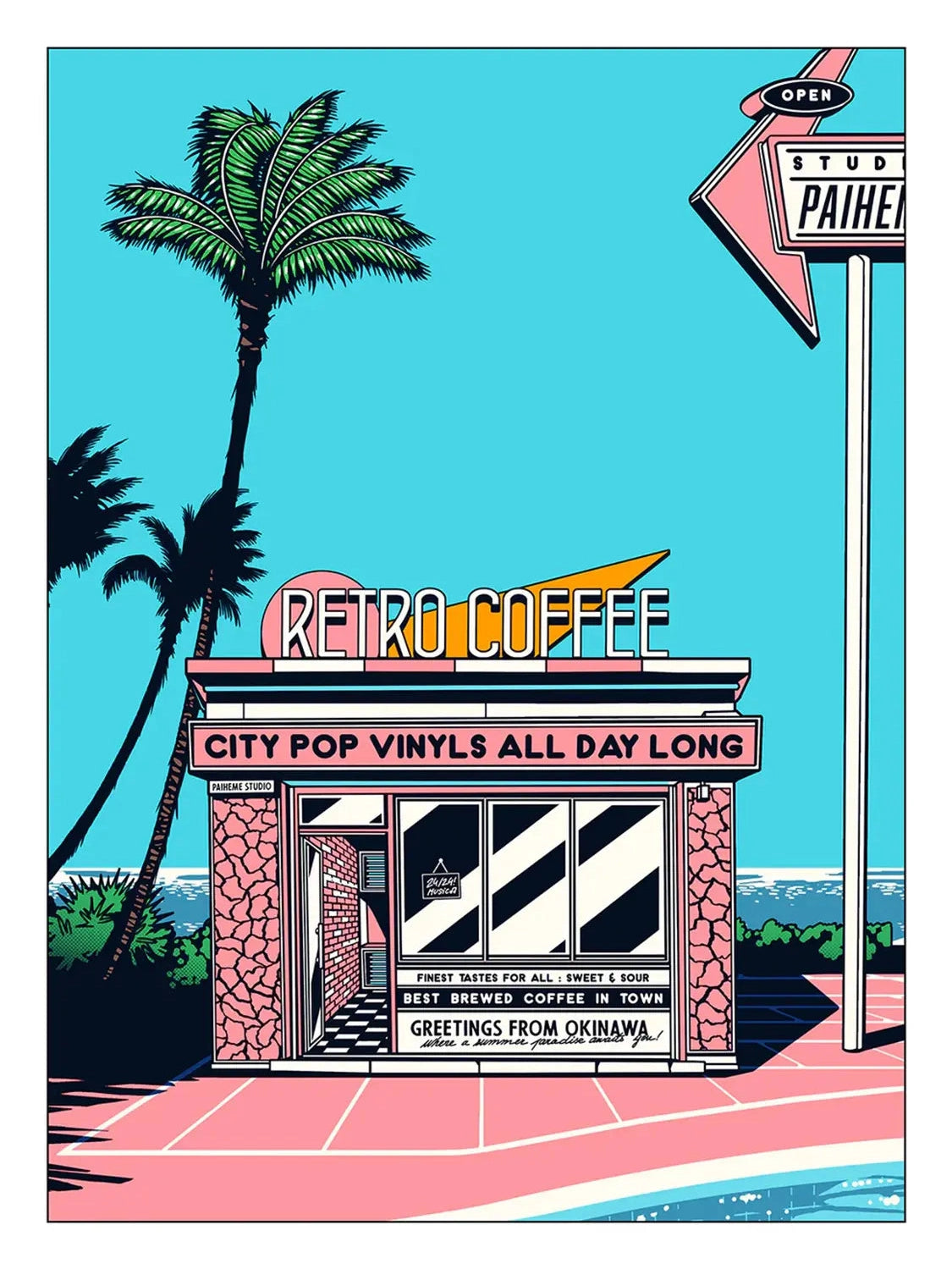 Paiheme Studio - City Pop Coffee 30x40cm Print