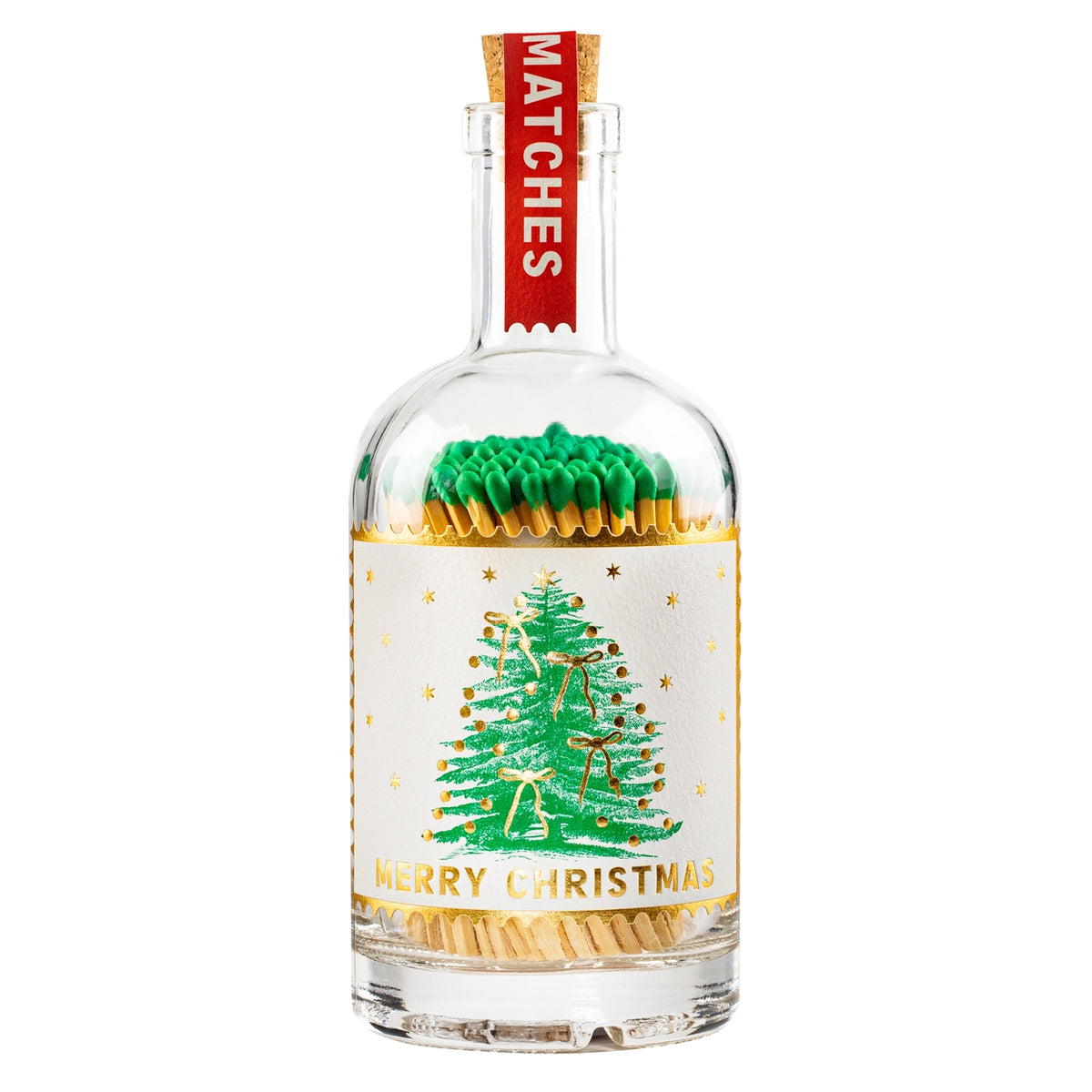 Archivist Christmas Tree - Glass Bottle Christmas Safety Matches - Store Pickup Only