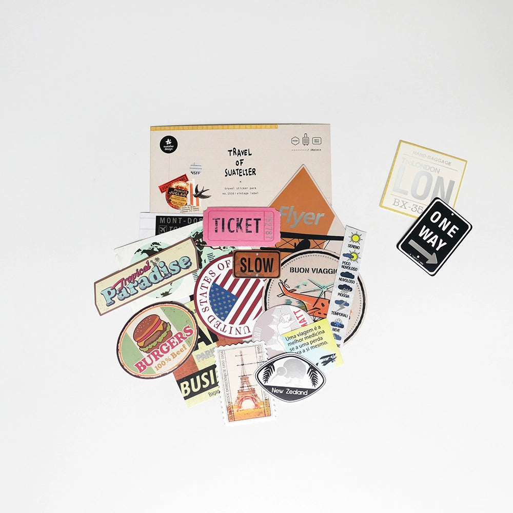 Suatelier 1516: Vintage Travel Label Stickers
