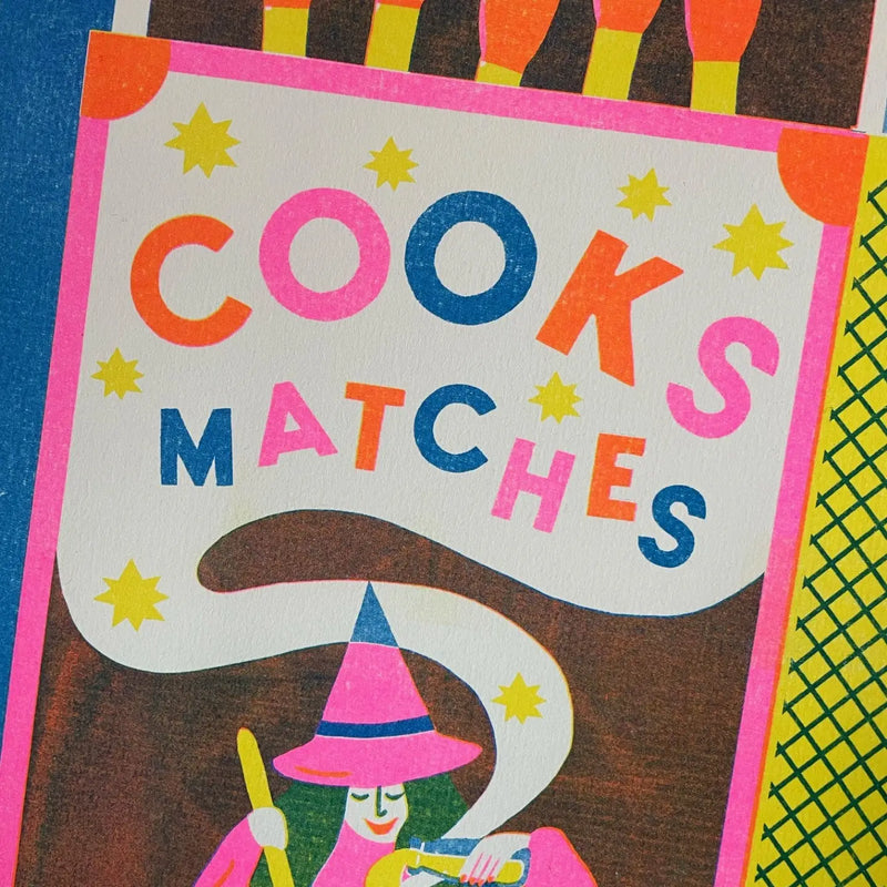 Witch Matchbox A4 Riso Print