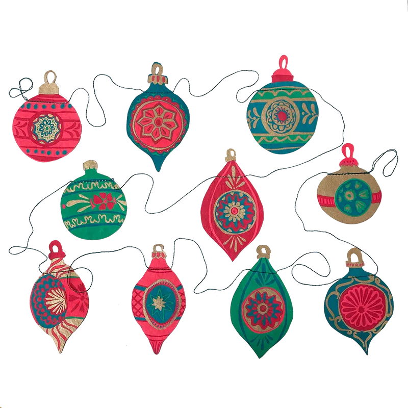 East End Press Christmas Bauble Garland