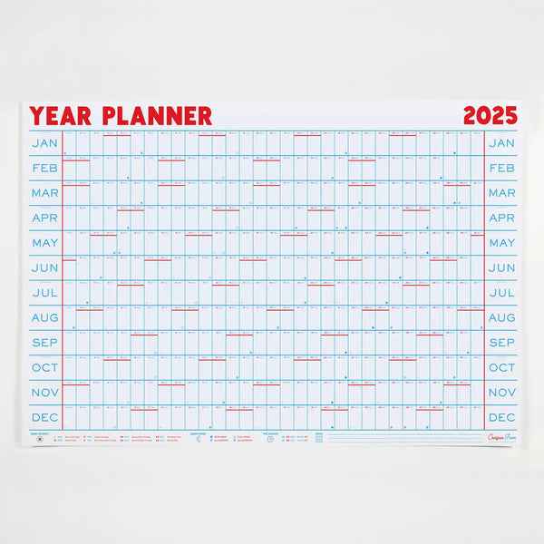 Crispin Finn 2025 Year Wall Planner - Landscape View