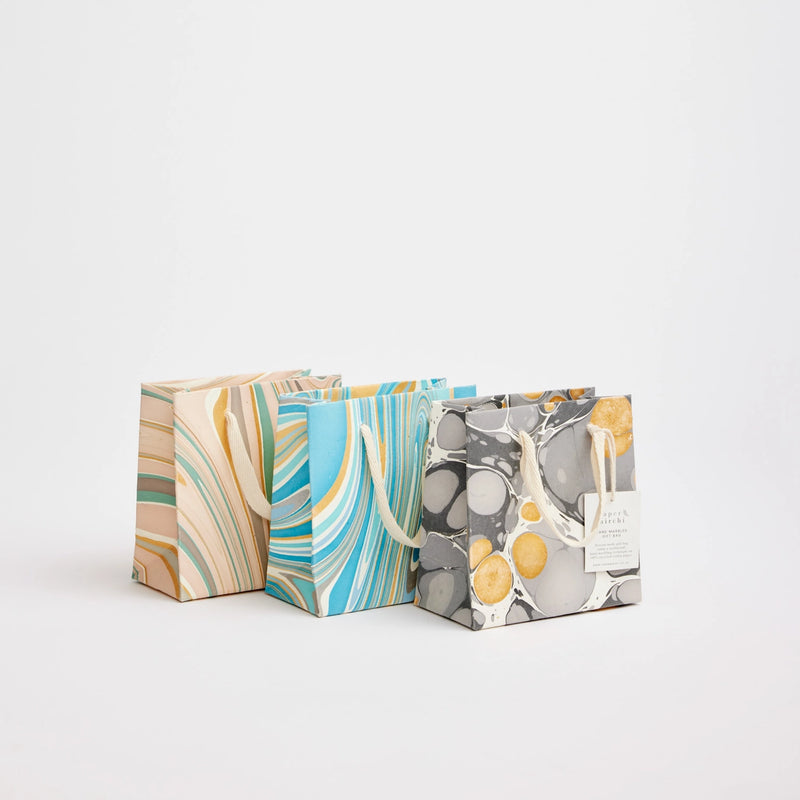 Hand Marbled Luxe Small Gift Bag