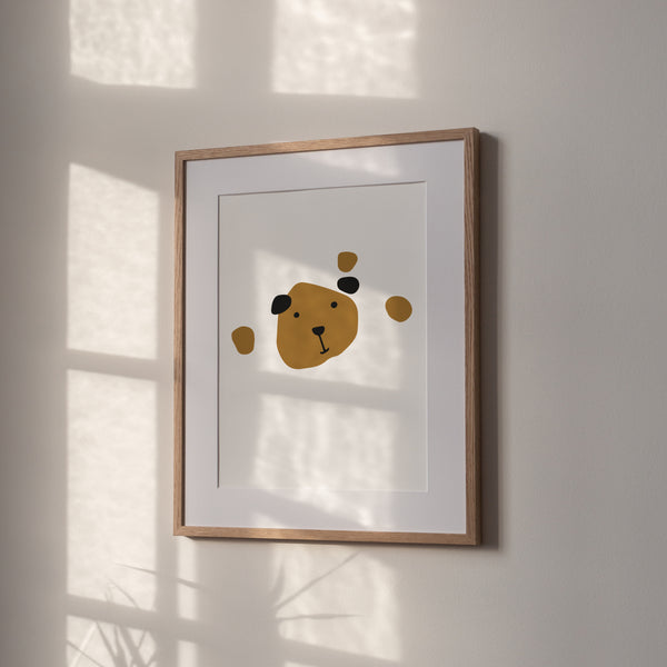 Bear A4 Letterpress Art Print